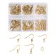 thumbnail image 1 of 50Pcs 5 Style 304 Stainless Steel Earring Hooks Ear Wire with 50Pcs Jump Rings Cadmium Free & Nickel Free & Lead Free Golden 16~21x17~22mm Hole: 2mm 21 Gauge Pin: 0.7mm 10pcs/style, 1 of 6