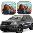 thumbnail image 1 of Vsdgher Colorful Travel Luggage Gear Print Car Windshield Sun Shade, Reflective Sunshade Window Sunshade Sun Visor Protector Fit for Cars,Trucks,SUVs-Large, 1 of 6