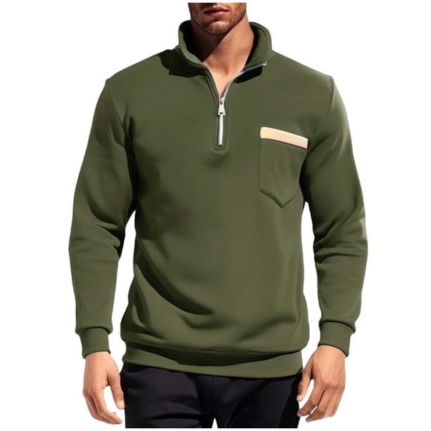Playeras Algodon Hombre Sudadera Con Capucha Y Cuello Alto Para Otoño E Invierno Para Hombre, Camiseta Informal De Moda