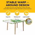 thumbnail image 4 of St. Patrick's Day Table Cloths for 4 Foot Rectangle Tables, Green Shamrocks Truck Farmhouse Wood Patio Waterproof Elastic Fitted Tablecloths, Washable Rectangular Table Cover for Camping, 4 of 8