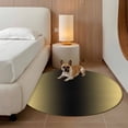 thumbnail image 2 of Round Rugs 6Ft, Yellow Black Ombre Round Area Rug Washable Indoor Throw Carpet, Modern Gradient Abstract Art Soft Non Slip Circle Rug for Office Cabinet Home Decor Aesthetic, 2 of 8