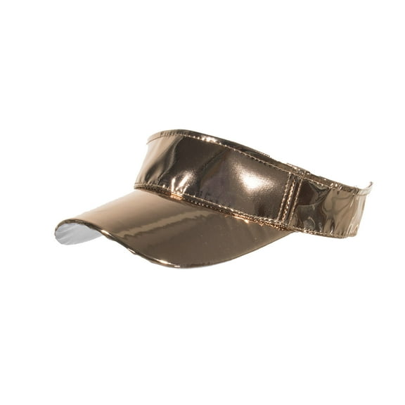 HNMKIU Stylish Summer Casual Baseball Cap for Women Fashionable Multicolor PU Hat with Empty Top Visor Gold,One Size