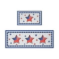 thumbnail image 2 of Blueek 2PCS Independence Day Kitchen Rug Set - Non Slip Patriotic Doormats, Polyester, Ideal for Entrance & Kitchen, Easy to Clean(D), 2 of 6