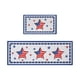 thumbnail image 2 of Juego de dos alfombras de cocina con temática del Día de la Independencia, con felpudos patrióticos antideslizantes con estampado de banderas rojas, blancas y azules para fregadero y cocina., 2 of 5