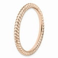 thumbnail image 3 of Sterling Silver Stackable Expressions Pink-plated Twisted Ring - Size 8, 3 of 3