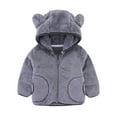thumbnail image 2 of Huowey Baby Toddler Kids Girl Boy Jacket Children Hooded Winter Coat Outerwear Stylish Dailywear, 1-2 Years, 2 of 3
