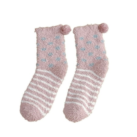 

LBECLEY Little Girls Socks Age 6 Thermal Socks for Womens Coral Socks Stripe Socks Colorful Lightweight Socks Casual Socks Winter Socks Thanksgiving Slipper Socks for Women C One Size
