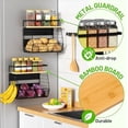 thumbnail image 3 of Magnetic Shelf for Fridge with Wood Lid, Fruit Potato and Onion Storage Bins, Pantry Organizers & Storage, Large Container Magnetic Spice Rack for Refrigerator, Kitchen Counter, Cabinet, 3 of 8