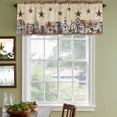 thumbnail image 3 of Star Brown Curtain Valances for Windows, Kitchen Valance Window Treatments Panel 2 Pack, Farmhouse American Country Vintage Berry Rod Pocket Short Curtains for Bathroom Bedroom 42 x 18 Inch, 3 of 8