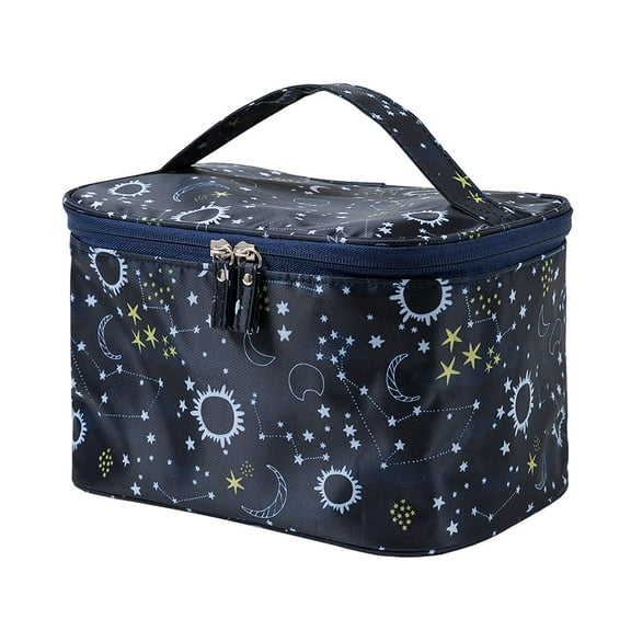 Makeup Bag Large Cosmetic Bags for Women Travel Makeup Organizer Case, Starry Sky