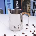 thumbnail image 5 of Easyworkz-jarra de café expreso humeante de acero inoxidable, 12 oz, jarra para hacer espuma de café, jarra de leche, capuchino, Latte Art Cup, 5 of 5