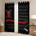 thumbnail image 2 of Castle Fairy American Flag Curtains Pack of 2 (42x84 Each),Firefighter Tools Curtains Blackout,Vintage Retro Bedroom Curtains,Luxury Abstract Bedroom Decor, 2 of 6