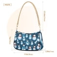 thumbnail image 3 of Womens Chain Shoulder Bag Christmas Snowmans Classic Tote Handbags Fashion Clutch Hobo Purse with Zipper for Travel Casual, 3 of 7