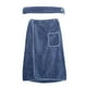 thumbnail image 4 of Toalla de baño portátil para hombre, bata de baño para spa, toallas de algodón para envolver el cuerpo con bolsillo, envoltura de baño ajustable, 31,5x59 pulgadas (azul), 4 of 5