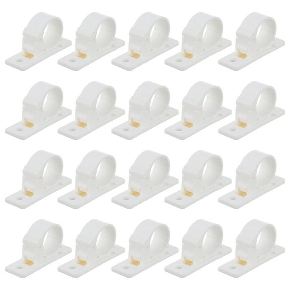 20 Pcs Home Cord Clips Wire Adjustable Cable Organizer Fastener Plastic Office