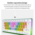 thumbnail image 4 of Maoww RGB Wired Mechanical Keyboard 61 Keys Home Office Business Desktop Laptop PC Computer Key Board Replacement Accessories Pink, 4 of 6