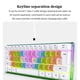 thumbnail image 5 of Seitruly Teclado mecánico con cable RGB, 61 teclas, hogar, oficina, negocios, escritorio, ordenador portátil, PC, teclado, accesorios de repuesto Videojuegos y accesorios Naranja, 5 of 6