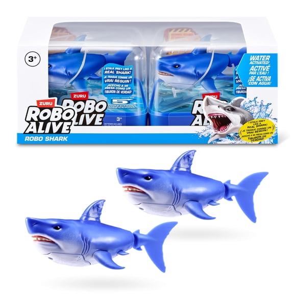 Figuras de Acción Robo Alive Robo Tiburón Paquete de 2 Activadas por Agua