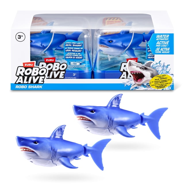 Figuras de Acción Robo Alive Robo Tiburón Paquete de 2 Activadas por Agua