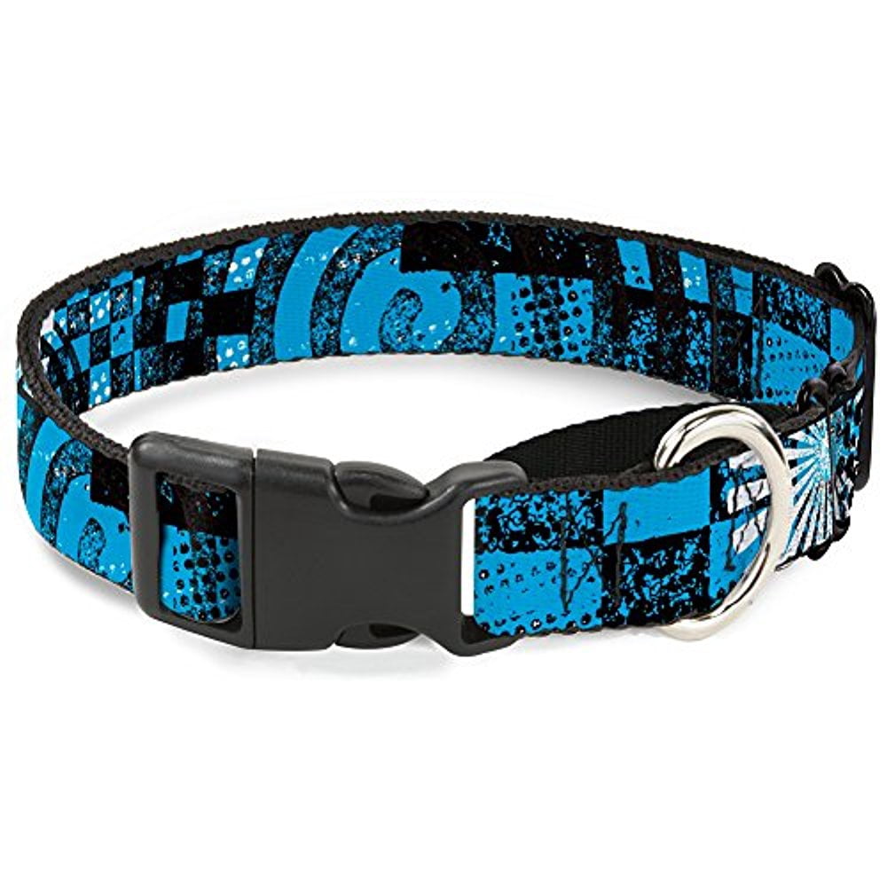 buckle-down grunge chaos blue martingale dog collar