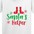 thumbnail image 4 of Inktastic Santa's Helper, Elf Shoes, Snowflakes, Christmas Youth T-Shirt, 4 of 5