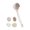 White, variant on Waterproof Electric Shower Brush with Double Rotating Handles USB Electric Long Handle Bath Brush Back Rubbing Machine