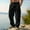 Black, variant on LADIGASU Men's able Solid Color Retro Multi Pocket Workwear Drawstring Casual Pants
