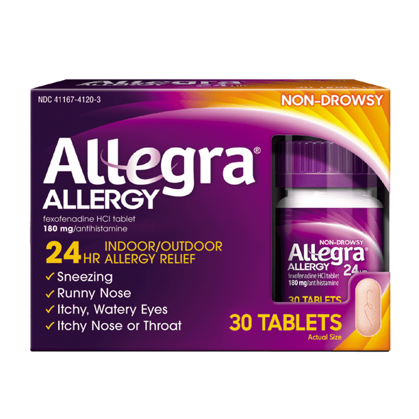 Allegra Allergy 24 Hours Relief Fexofenadine 180mg, Antihistamine, 30 Tabs