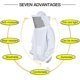 thumbnail image 2 of Beekeeper Jacket, Professional Professional, Beekeeper's Hat With Removable Sail, Zipped Bee Costume, 2 of 5