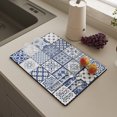 thumbnail image 3 of Kitchen Drying Mat Water Absorbent Heat Resistant Non Slip Dish Drainer Meal Placemat, 3 of 6
