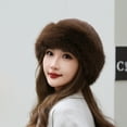 thumbnail image 5 of Hadanceo Women Hat Fashionable Solid Color Winter Hat Thicken Warm Soft Comfortable Plush Hat for Cold Weather, 5 of 8