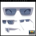 thumbnail image 3 of Womens Minimal Rectangle Cat Eye Retro Thick Plastic Urban Sunglasses Light Grey - Black, 3 of 8