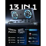 Docking Station for Steam Deck OLED & ROG Ally & Legion Go, Dual Cooling Fans 5 USB Ports and 4K 60Hz, 100W Charging Port for ROG Ally 30W Mode, Gigabit Ethernet for Steam Deck OLED