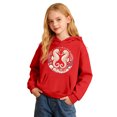 thumbnail image 2 of ZHOGXU Boys Girls Seahorse Pearl Seashell Ocean Graphic Pullover Hoodie Long Sleeve Casual Sweatshirt Top With Pocket For Kids Youth Streetwear,Red,3-4 Years, 2 of 4