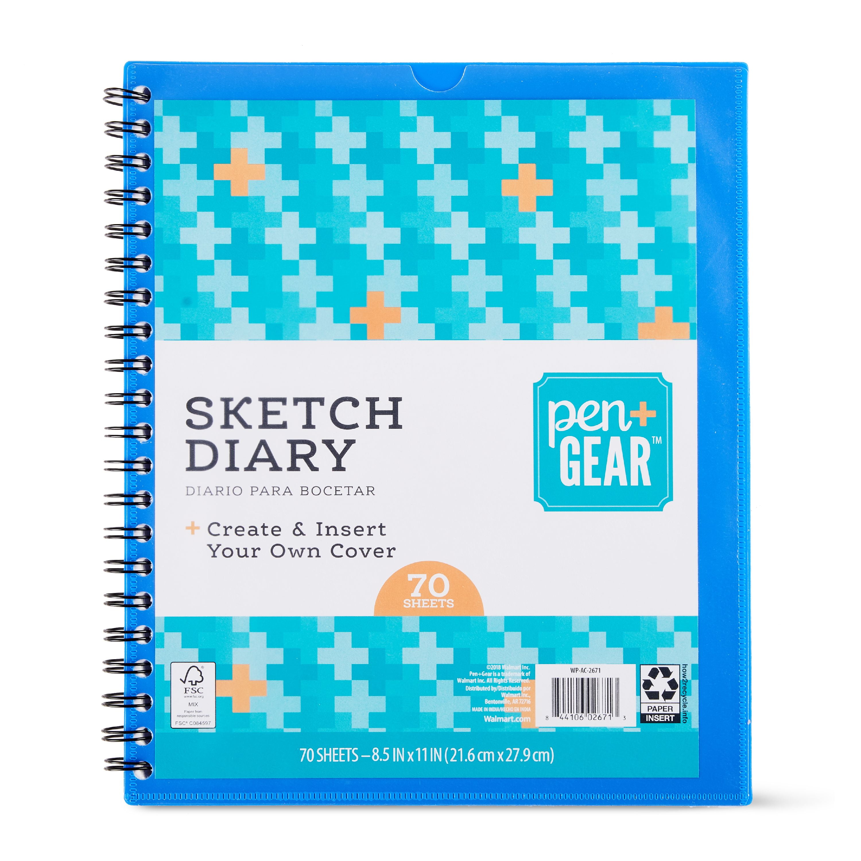 Pen  Gear Sketch Diary 70 Sheets 55 x 85  Walmartcom  Pen Buy  pen Buy pens