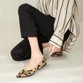 thumbnail image 4 of Ruiatoo Women's Flats Pointed Toe Knit Comfortable Slip On Ballet Flat Casual, Work Teacher Dressy Shoes Leopard 39, 4 of 6