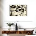 thumbnail image 3 of Elephant Stock Record Player Border Wall Art - Horizontal Canvas Wall Art - Bedroom Wall Decor - Music Canvas - Black And Beige Decor - 30" x 20", 3 of 8