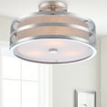 thumbnail image 2 of SAFAVIEH Greta 3 Light 15.75 in. Dia. Veil Semi Flush, Chrome, 2 of 7