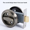 thumbnail image 2 of EastVita Round Recessed Door Lock, 304 Stainless Steel Keyless Pocket Door Lock, Hidden Recessed Cup Install Door Handles, Corridor Sliding Door Lock for Privacy Pocket Door, 2 of 8