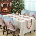thumbnail image 4 of Pink Christmas Tree Chair Covers Set of 6 Xmas Ginger Bread Man House Snowflake Fantasy Chair Back Covers Stretch Removable Washable Slipcovers Protector for Dining Room Kitchen Party Decor, 4 of 5