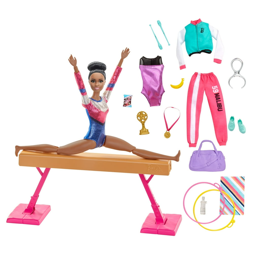 Barbie Gymnastics Playset with Doll - Walmart.com - Walmart.com