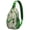 Green Frog Sli, variant on Green Frog Sling Backpack, Cute Cartoon Frog Print Crossbody Bag, Nature Forest Plant and Mushroom Pattern for Outdoor Enthusiasts