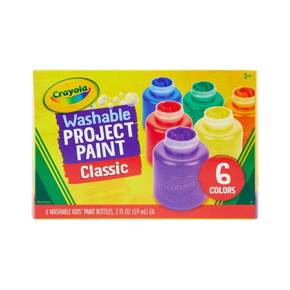 Crayola Washable Kids Paint (6 Colors Count) Perfect Arts And Crafts
