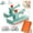 Green*2, variant on No-Touch Snap Grip Mini Mop, Handheld Disposable Wipe Fixing Cleaner, Scraping Edge Wet Dry Surface Cleaning Tool for Household & Vehicle Spot Tidying