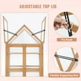 thumbnail image 2 of EAGLE PEAK  Garden Cold Frame Greenhouse with Adjustable Shelf, 27x16x52in,Wood Frame with PC Windows & Vented Roof, Natural, 2 of 7