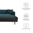 thumbnail image 4 of Modway Zoya Right-Facing Down Filled Overstuffed Sectional Sofa in Heathered Weave Azure, 4 of 6