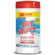 Lucky Super Soft Canister Wipes, Anti-Bacterial Wet Wipes, 35 ct.