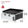thumbnail image 5 of Nexgrill 2-Burner Propane Gas Tabletop Griddle, 19,000 BTUs, 323 SQ In, Stainless Steel Control Panel, Small Portable Propane Griddle for Outdoor Cooking, Camping, BBQs, and More - 820-0061, 5 of 7