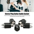 thumbnail image 4 of Plug Guitar Audio Socket, 3 Pin Easy Installation Plastic Stainless Steel Electric Guitar Audio Socket  For DIY, 4 of 8