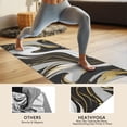 thumbnail image 4 of Black Marble Gold Wave Pattern Hot Yoga Mat Towel Non Slip for Hot Yoga - Quick-Drying Yoga Mat Cover with 4 Corner Pockets with Travel Bag - Hot Yoga Towel Non Slip 74"x26", 4 of 6